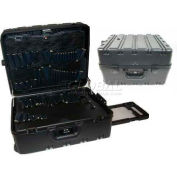 CH Ellis Chicago Case MDST7CART, 2 Pocket Pallet Tool Case w/Combo Lock, 19"L x 16"W x 10"H, Black