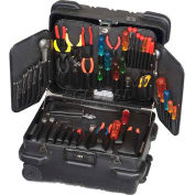 CH Ellis Chicago Case MMST21CARTW, Military-Wheeled Tool Case, 22"L x 17-1/2"W x 13"H, Black