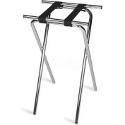 Tray Stand, 19" x 16" Top x 31" High, 2-1/4" Black Straps, non-marking Plastic feet (Single Pack)