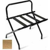 High Back Antique Inca Gold Luggage Rack with Black Straps, 1 Pack