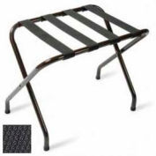 Flat Top Black Luggage Rack with Black Straps, 1 Pack
