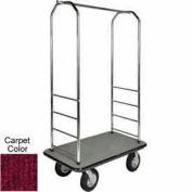 Easy Mover Bellman chariot Chrome, tapis rouge, noir pare-chocs, pneumatique, 8" noir