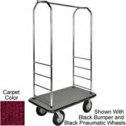 Easy Mover Bellman chariot Chrome, tapis rouge, gris pare-chocs, Poly 8"