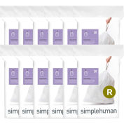 simplehuman® Trash pouvez Liner Code R - 2,6 Gallon, 16,6 X 17,9, 0,98 Mil, blanc, Pack de 240