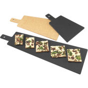 Cal-Mil 1535-16-13 Rectangle Bread Board with Handle 16"L x 8"W x 1/4"H Black - Pkg Qty 3