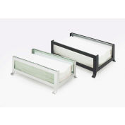 Cal-Mil 1595-33 Soho 4" x 8" Napkin Holder 9-1/2"W x 9-1/4"D x 3-1/2"H Silver Frame Frosted Glass