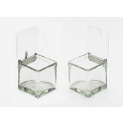 Cal-Mil 1811-N verre couvercle du bocal avec charnière en plastique 4" W x 4" D 1/4 "H x, qté par paquet : 3