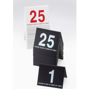 Cal-Mil 234-1-13 Break Resistant Number Tents #26 to 50 Black 3"W x 3"H