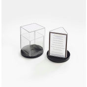 Cal-Mil 507 Classic Triangle Turntable Cardholder 4"W x 4"D x 6"H - Pkg Qty 12