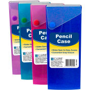 C-Line Products Slider Pencil Case, Assorted Tropic Tones Colors, 24 Pencil Cases/Set
