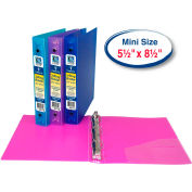 Produits C-Line Mini Taille 3-Ring Poly Binder, Capacité de 1 pouces, Couleurs assorties, 24 liants/ensemble