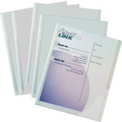 C-Line produits Poly rapport couvre avec barres de liaison, économie, Clear, White Bars, 11 x 8 1/2, 50/BX