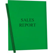 C-Line Products Vinyl Report Covers w/ Binding Bars, Green, Matching Binding Bars, 11 x 8 1/2, 50/BX