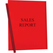 C-Line Products Vinyl Report Covers with Binding Bars, Red, Matching Binding Bars, 11 x 8 1/2, 50/BX