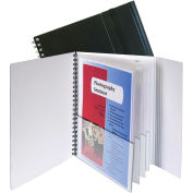 C-Line Products 8-Pocket Portfolio with Security Flap, Black/White, 12 Portfolios/Set