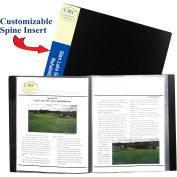 C-Line Products 24-Pocket Bound Sheet Protector Book, Noir, 12 Livres/Ensemble
