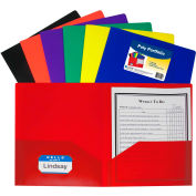 C-Line Products Two-Pocket Heavyweight Poly Portfolio Dossier, Couleurs assorties - 36 Dossiers/Set