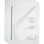C-Line Products Vinyl Report Covers w/Binding Bars, Clear, Assorted Binding Bars, 11" x 8.5", 36/Set