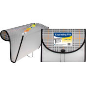 C-Line Products 7-Pocket Letter Size Expanding File, Plaid, 12 Files/Set