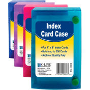 C-Line Products 4" x 6" Index Card Case, Assorted Colors, 24 Index Card Case/Set