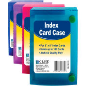 C-Line Products 3 x 5 Index Card Case, Assorted Colors - 24/Set