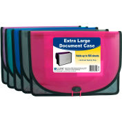 C-Line Products Extra Large Document Case, Stitched, Assorted Color - 24/Set