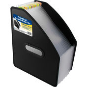 C-Line Products 13-Pocket Vertical Expanding File, Letter Size, Black