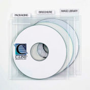 C-Line Products Individual CD/DVD Holders with Index Tabs, Clear, 9/PK (Set of 10 PK)