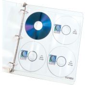 C-Line Products Deluxe CD Ring Binder Storage Pages, Standard, Stores 8 CD, 5/PK (Ensemble de 5 PK)