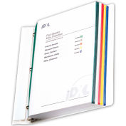 C-Line produits protège-feuilles de bord coloré, divers coloris, 11 x 8 1/2, 50/BX