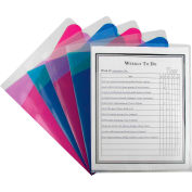 C-Line Products Multi-Section Project Folders, Clear Folders with Colored Dividers, 60/Set