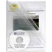C-Line Products Multi-Section Project Folders, Clear Folders with Clear Dividers, 25/BX