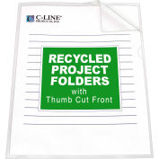 C-Line produits recyclés des dossiers de projets, Clear - réduit l’éblouissement, 11 x 8 1/2, 25/BX