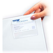 C-Line Products Self-Adhesive Business Card Holder, Top Load, 2" x 3-1/2", 10/PK (Set of 5 PK)