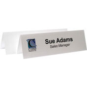 C-Line Products Inkjet/Laser Cardstock Name Tents, Scored, Embossed, White, Medium, 100/BX