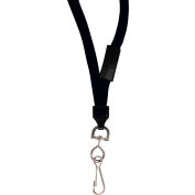 C-Line Products Breakaway Lanyards, Swivel Hook, Black, 12/BX