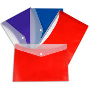 C-Line Products Zip 'N Go Reusable Poly Envelopes, 11"W x 8-1/2"H, Assortiment, 24/Pack