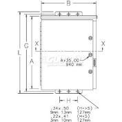 Hoffman A36R2412HCR, Hinged Cover, Medium, Type 3R, 36.00X24.00X12.00, Galvanized/Paint