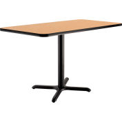 Interion® Breakroom Table, 48"L x 30"W x 29"H, Oak