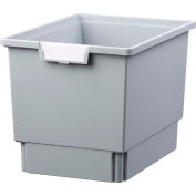 Certwood Standard largeur profondeur Quad stockage fourre-tout plateau CE1954LG - 16-3/4" L x 12-5/16" W x 12 « H gris, qté par paquet : 5