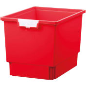 Certwood Standard largeur profondeur Quad stockage fourre-tout plateau CE1954PR - 16-3/4" L x 12-5/16" W x 12 « H rouge, qté par paquet : 5