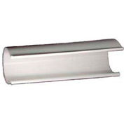 Snap Clamp Fittings, 4'L, 1/2"Dia., Furniture Grade ABS, White - Pkg Qty 25
