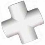 Raccord en croix de tuyau en PVC de série 40, 1/2 po diam., blanc, 131-U, qté par paquet : 25