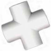 Raccord en croix, diamètre de 1-1/4 po, PVC, série 40, blanc, 134-U, qté par paquet : 10