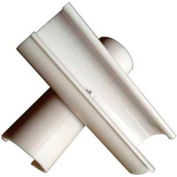 Snap Cross Fitting, 4"L, 2"Dia., Furniture Grade ABS, White - Pkg Qty 25