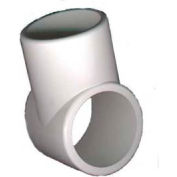 Slip T Fittings, 1-1/2"Dia., Furniture Grade Pvc, White - Pkg Qty 25