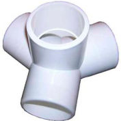 Table Base Fittings, 1-1/4"Dia., Furniture Grade Pvc, White - Pkg Qty 15