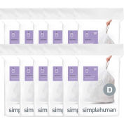 simplehuman® Trash pouvez Liner Code D - 5 gallons, 15,8 x 28, 1,18 Mil, blanc, Pack de 240