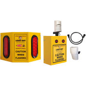 Collision Awarness Double Utilisation (intérieur/extérieur) Petite boîte jaune, 2 lumières - 2 capteurs int, 15' Cordon