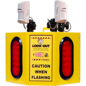 Collision Awareness Forklift Sensor, Look Out 3 Model, 1 Box, 3 Sensors, 2 Lights, 25' Cord